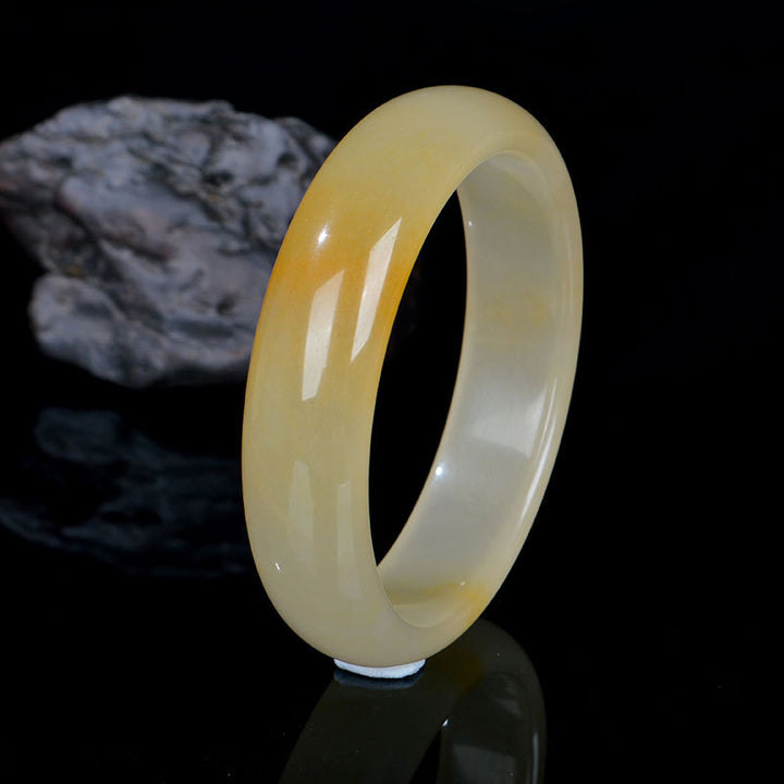 Braccialetto di giada naturale di seta dorata e fortuna - image 3