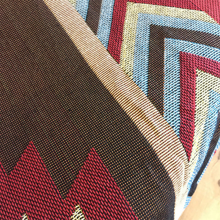 Coperta artigianale tinta a mano con motivo geometrico tibetano Buddha Stones