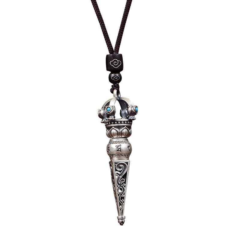 Ciondolo con collana girevole Buddha Stones tibetano Om Mani Padme Hum Dorje Vajra Design Wisdom - image 8