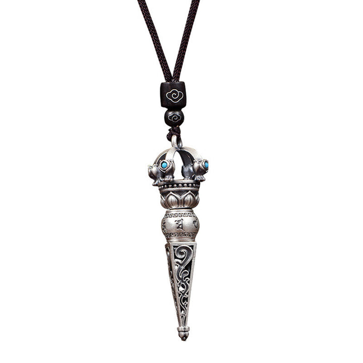 Ciondolo con collana girevole Buddha Stones tibetano Om Mani Padme Hum Dorje Vajra Design Wisdom - image 8