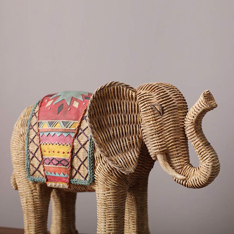 Decorazione per la casa in resina con elefante, saggezza e ricchezza - image 9