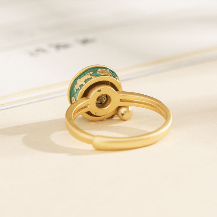 Anello girevole Yin Yang Rame Fortuna Ricchezza