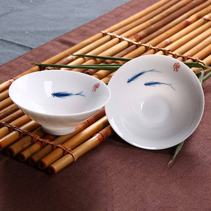 Buddha Stones Jingdezhen blu e bianco porcellana Koi Fish tazza da tè in ceramica Kung Fu tazze da tè