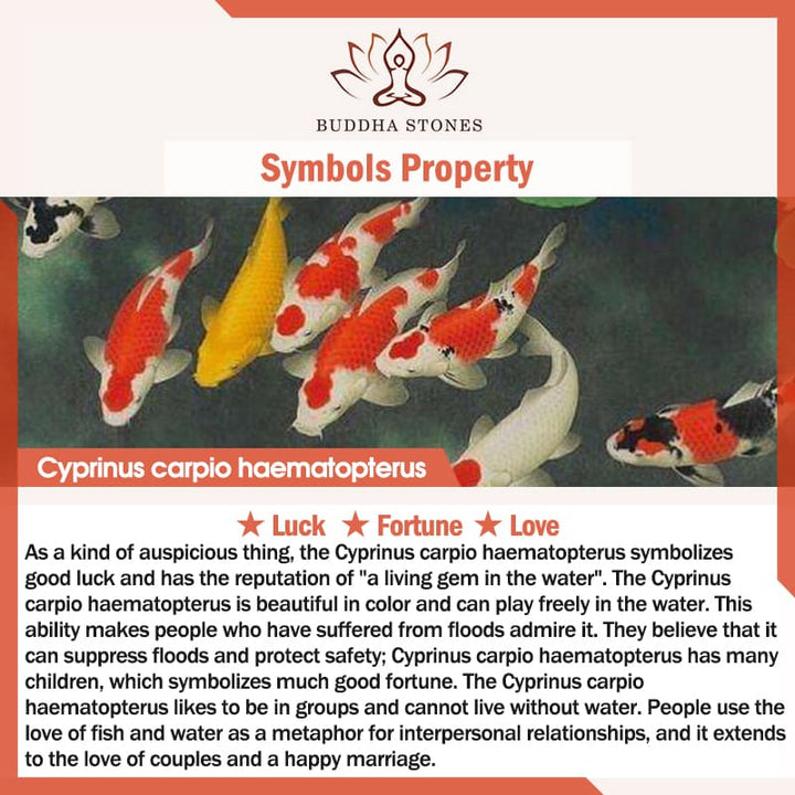 Buddha Stones Koi Fish Rame Equilibrio Fortuna Anello Regolabile