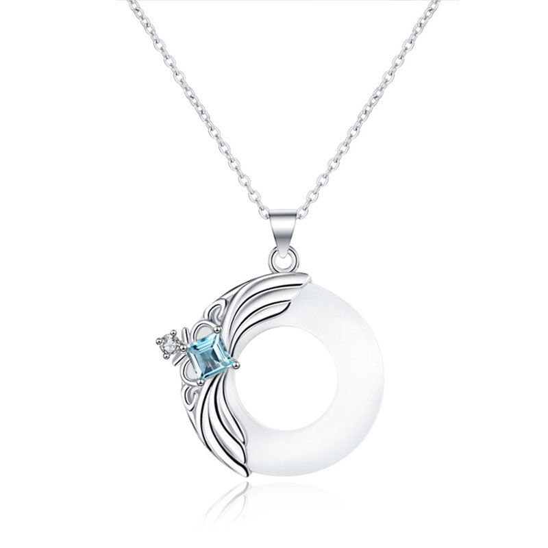 Collana con ciondolo guarigione portafortuna in rame Love Wings