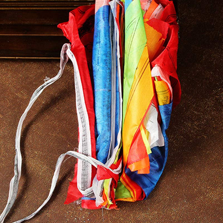 Bandiere di preghiera triangolari tibetane per esterni, 25 pezzi, per decorazione. - image 16