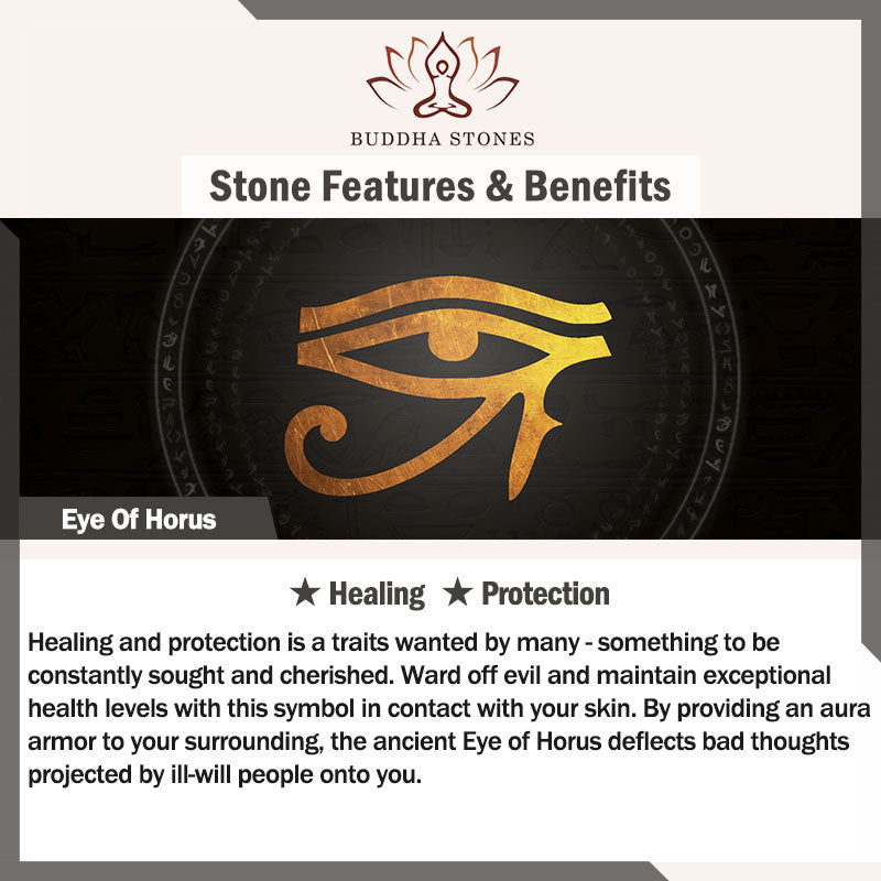 Anello regolabile con protezione in cristallo con occhio di Horus Buddha Stones - image 7