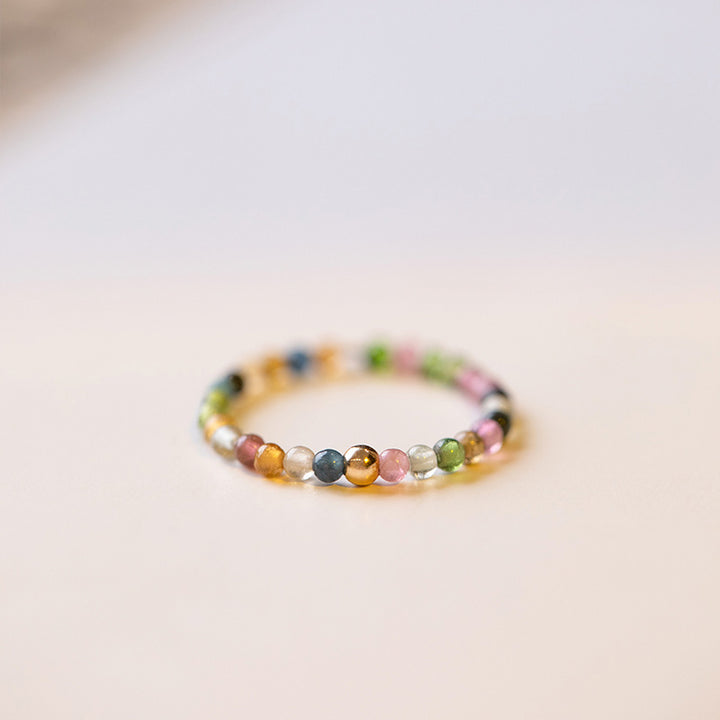 Anello Buddha Stones Natural Tormalina Positive Love