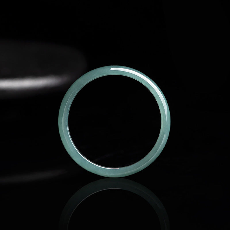 Anello di protezione della prosperità in giada naturale Buddha Stones