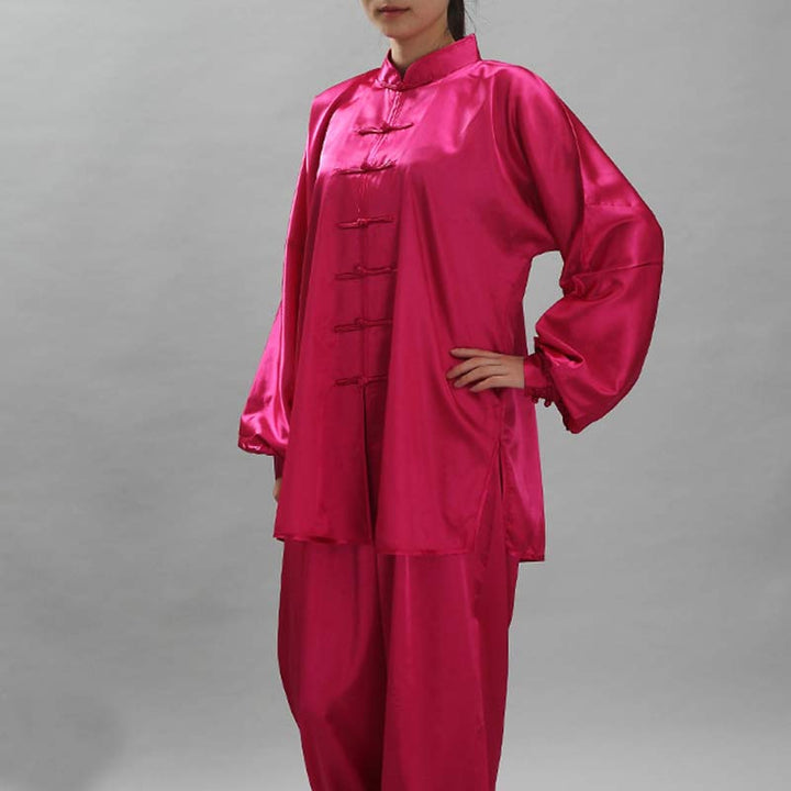 Buddha Stones Modello semplice Meditazione Preghiera Spirituale Zen Tai Chi Qigong Pratica Set di abbigliamento unisex - Rosso Indiano - 2XL- ADATTO A US/ UK/AU/ EU- XL - image 27