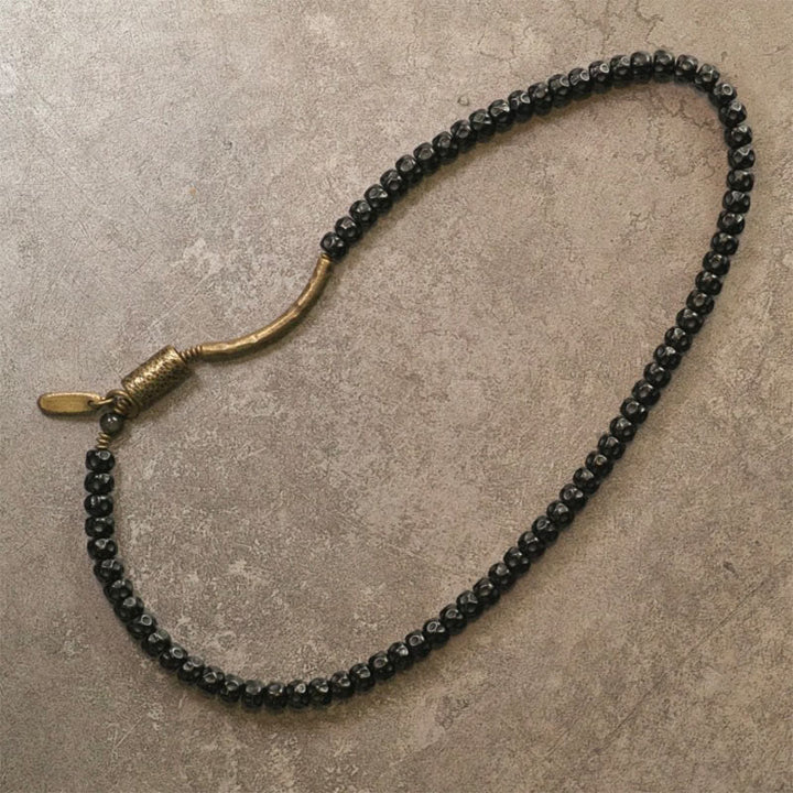 Bracciale triplo giro in ottone e rame con guscio di cocco retrò Buddha Stones - image 12