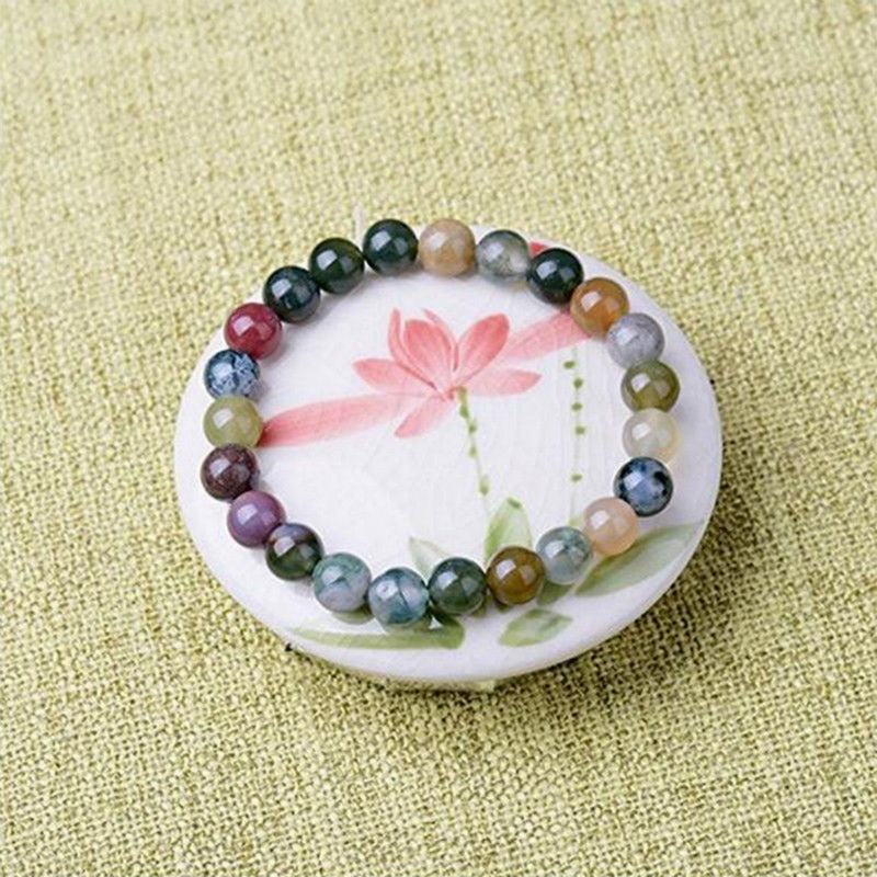 Braccialetto Buddha Stones India Agate Beads Luck Yoga