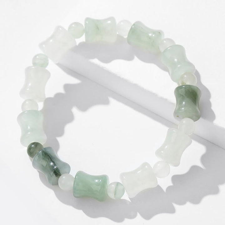 Braccialetto Buddha Stones Jade Coconut Shell Bamboo Pattern Abbondanza Fortuna