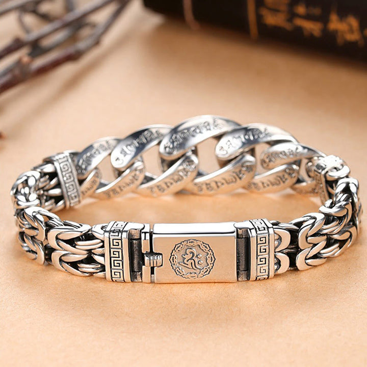 Bracciale Buddha Stones Om Mani Padme Hum inciso Pace Purezza