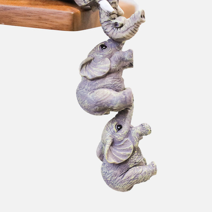 Buddha Stones 3 pezzi Feng Shui Elefante Sitter Figurine Ricchezza Figurina Decorazione della casa - image 5