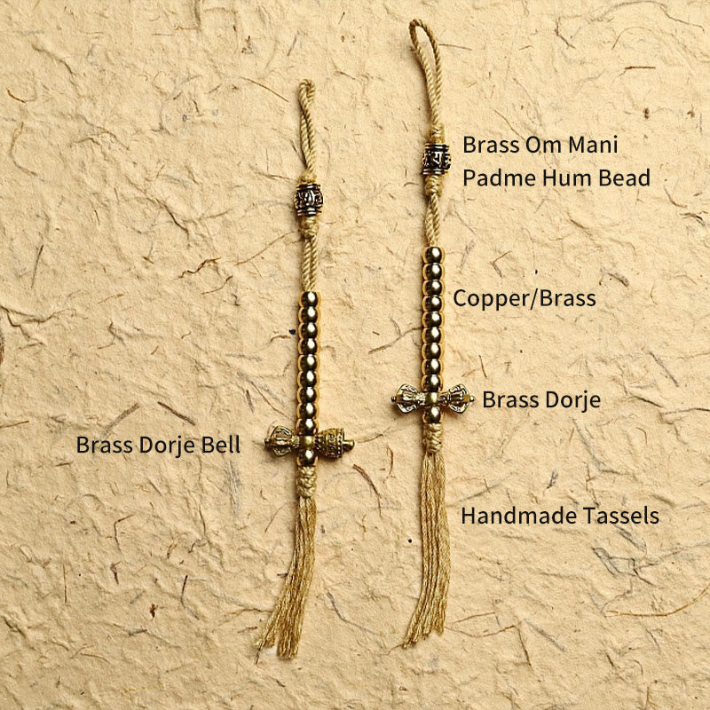 Buddha Stones Tibetano 108 Mala Beads Onice Nero Tre Occhi Dzi Beads Bracciale di Protezione - image 4