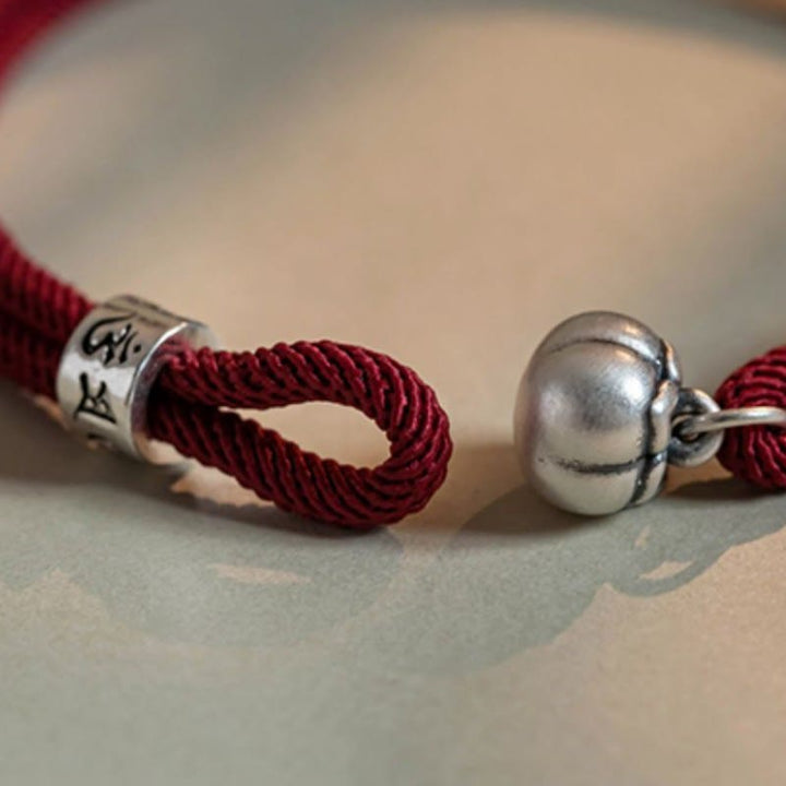 Bracciale intrecciato con Buddha Stones, fatto a mano in argento sterling 925, tibetano, Om Mani Padme Hum, protezione dalla fortuna - image 9