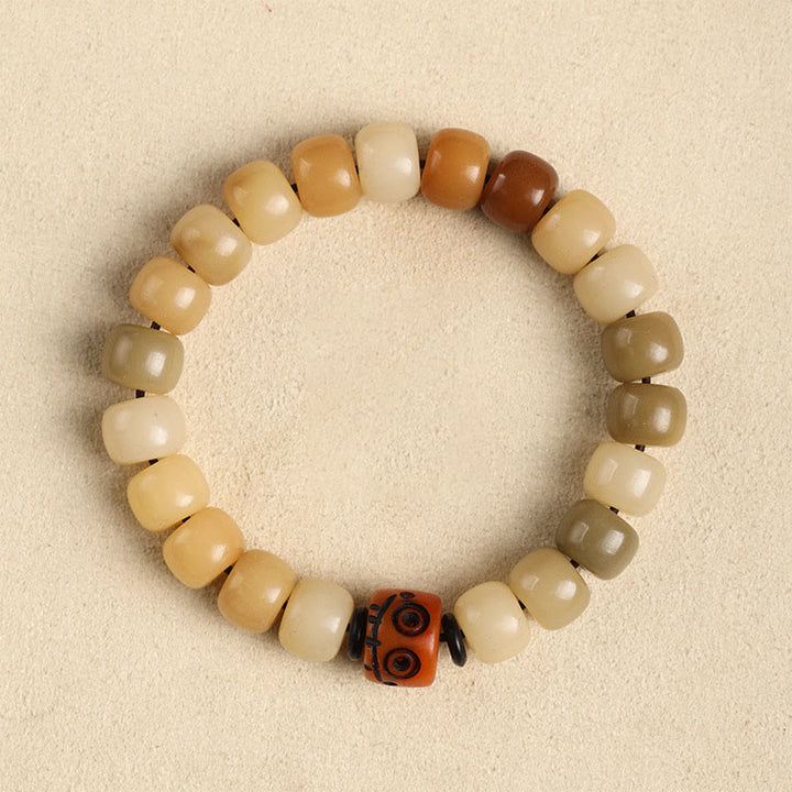 Buddha Stones Semi di Bodhi naturali Il Signore della Foresta dei Cadaveri Om Mani Padme Hum Braccialetto della Saggezza
