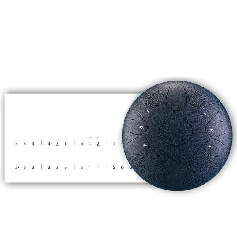 Buddha Stones Steel Tongue Drum Sound Healing Meditazione Lotus Pattern Drum Kit 8 Note Strumento a percussione da 6 pollici