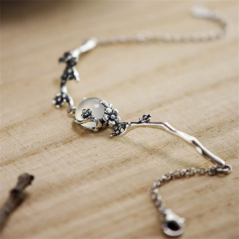 Braccialetto positivo Buddha Stones Plum Blossom Chalcedony