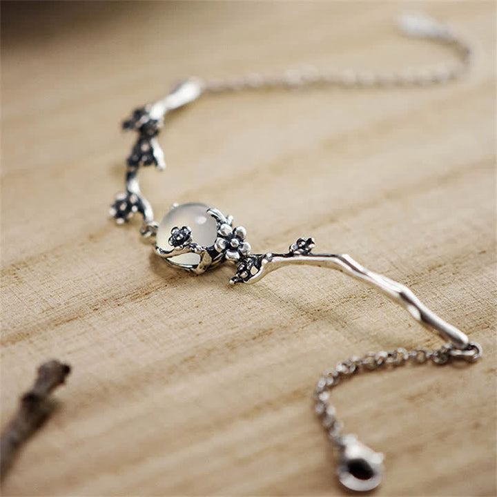 Braccialetto positivo Buddha Stones Plum Blossom Chalcedony