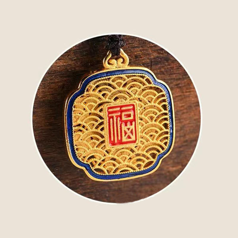 Portachiavi con ciondolo a forma Buddha Stones Fu Character Blessing Ruyi - image 10