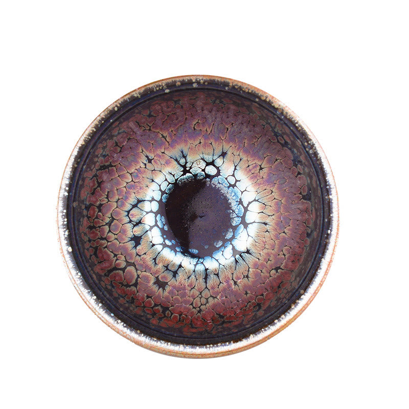 Buddha Stones fatte a mano con motivo di piante succulente Jianzhan cinese tazza da tè in ceramica Tenmoku Kung Fu