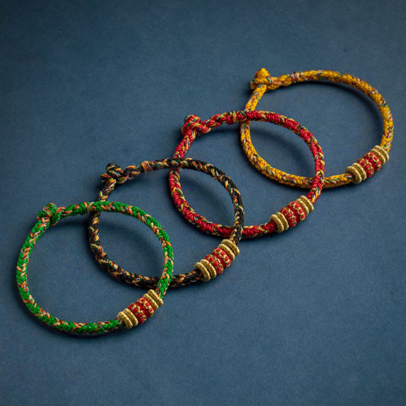 Braccialetto intrecciato fatto a mano con Buddha Stones, portafortuna e forza, in Tibet. - image 10