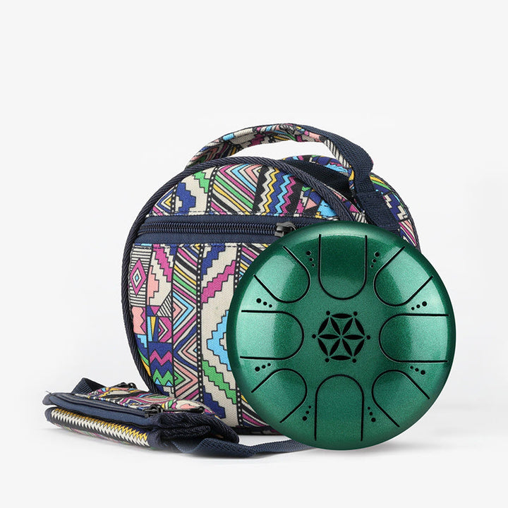 Buddha Stones Steel Tongue Drum Sound Healing Meditazione Yoga Drum Kit 8 Note 5 Pollici con Borsa per il Trasporto