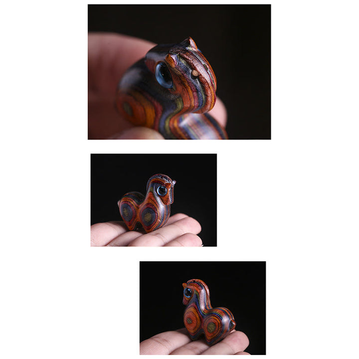 Buddha Stones Piccola foglia Sandalo rosso Sandalo verde Mini cavallo fortunato Protezione Decorazione - image 19
