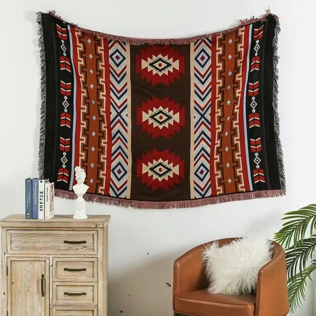 Coperta geometrica calda e confortevole per campeggio, casa, ufficio, letto