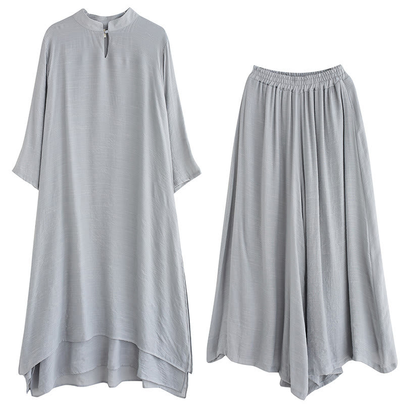 Set di abbigliamento da donna Buddha Stones dal motivo semplice per meditazione, preghiera, pratica spirituale Zen e yoga. - image 2