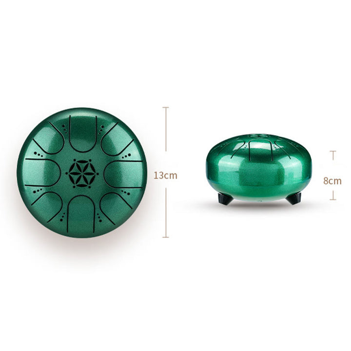 Buddha Stones Steel Tongue Drum Sound Healing Meditazione Yoga Drum Kit 8 Note 5 Pollici con Borsa per il Trasporto