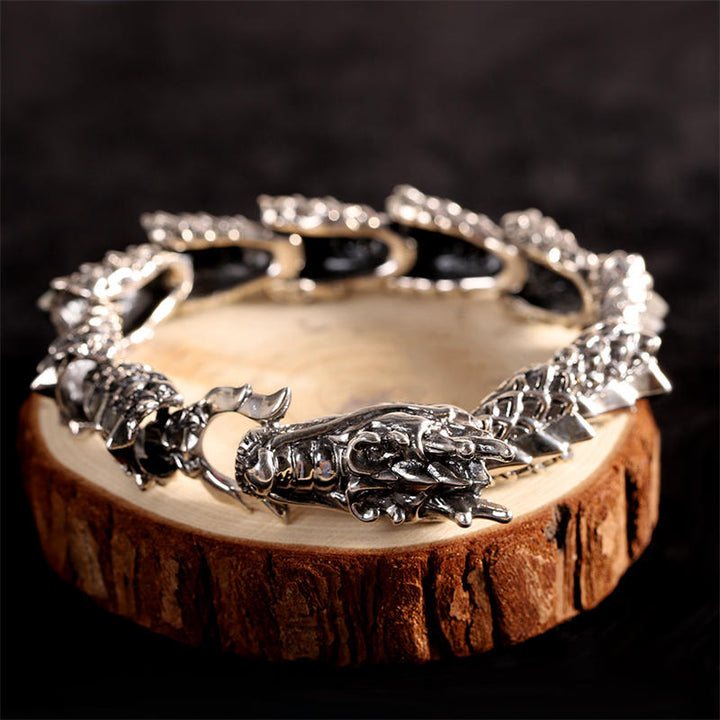 Buddha Stones Braccialetto in argento sterling 925 con drago, fortuna e successo - DRAGO (Fortuna ♥ Forza) - image 0
