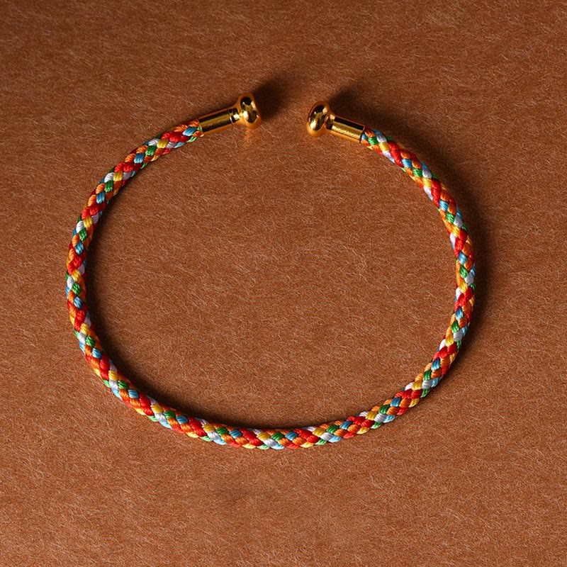 Braccialetto con polsino in corda intrecciata con design semplice fatto a mano Buddha Stones - Colorato - image 18