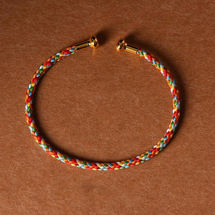 Braccialetto con polsino in corda intrecciata con design semplice fatto a mano Buddha Stones - Colorato - image 18
