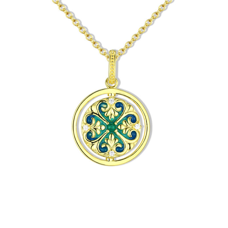 Collana con ciondolo girevole Buddha Stones 925 Sterling Silver Lotus Flower Floral Zircon Enlightenment - LOTO (Illuminazione♥Nuovo Inizio) - image 0