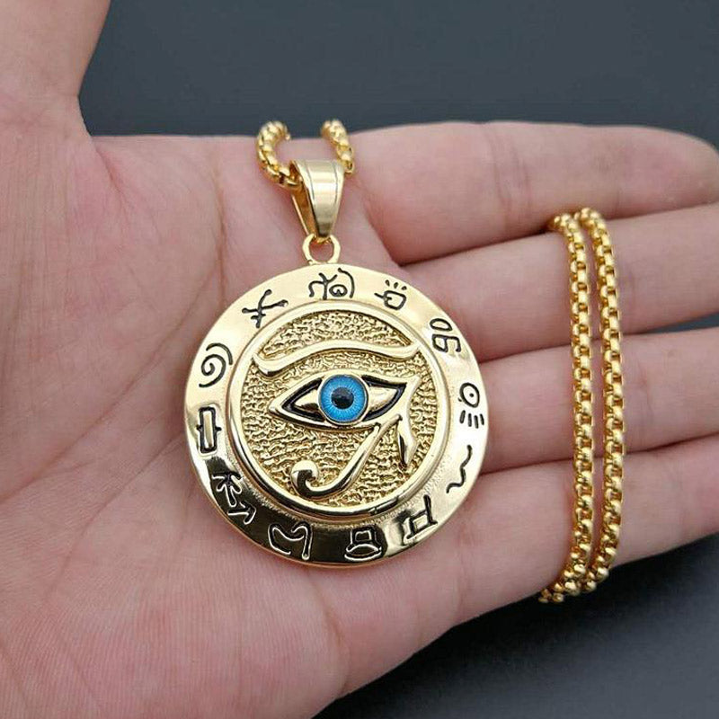 Collana con ciondolo di protezione dell'occhio di Horus Buddha Stones - image 1