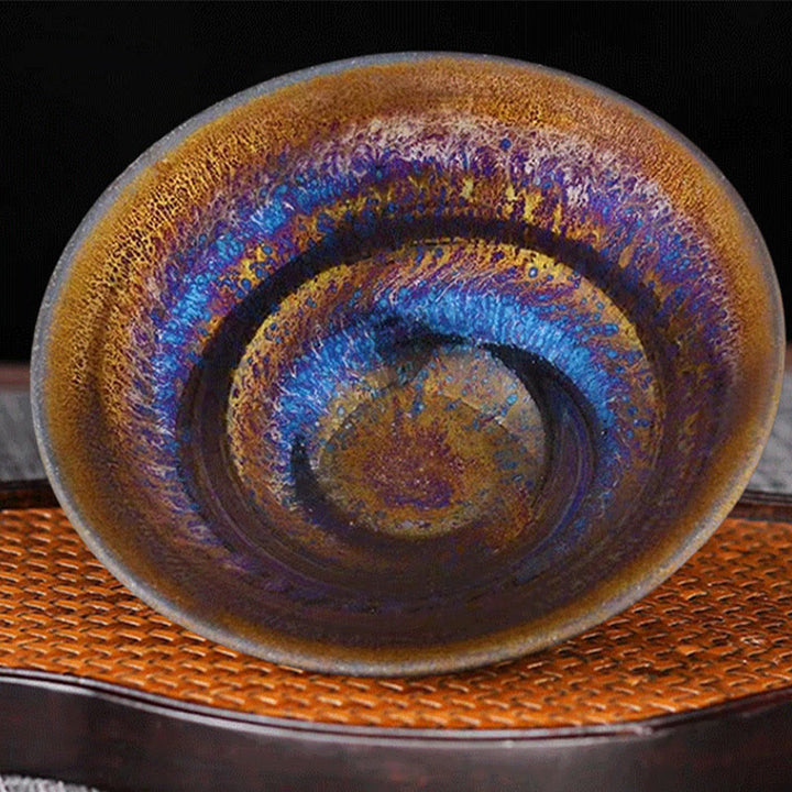 Buddha Stones cinese Jianzhan colorato Via Lattea smaltata tazza da tè in ceramica Tenmoku Kung Fu tazza da tè