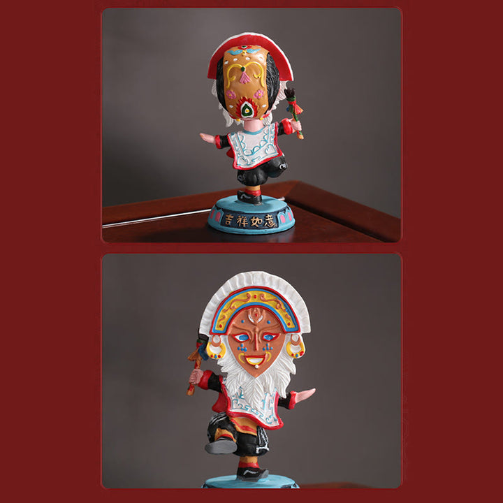 Buddha Stones Tibetan Opera Maschera Viso Marionetta Casa Ufficio Auto Decorazione Ornamento
