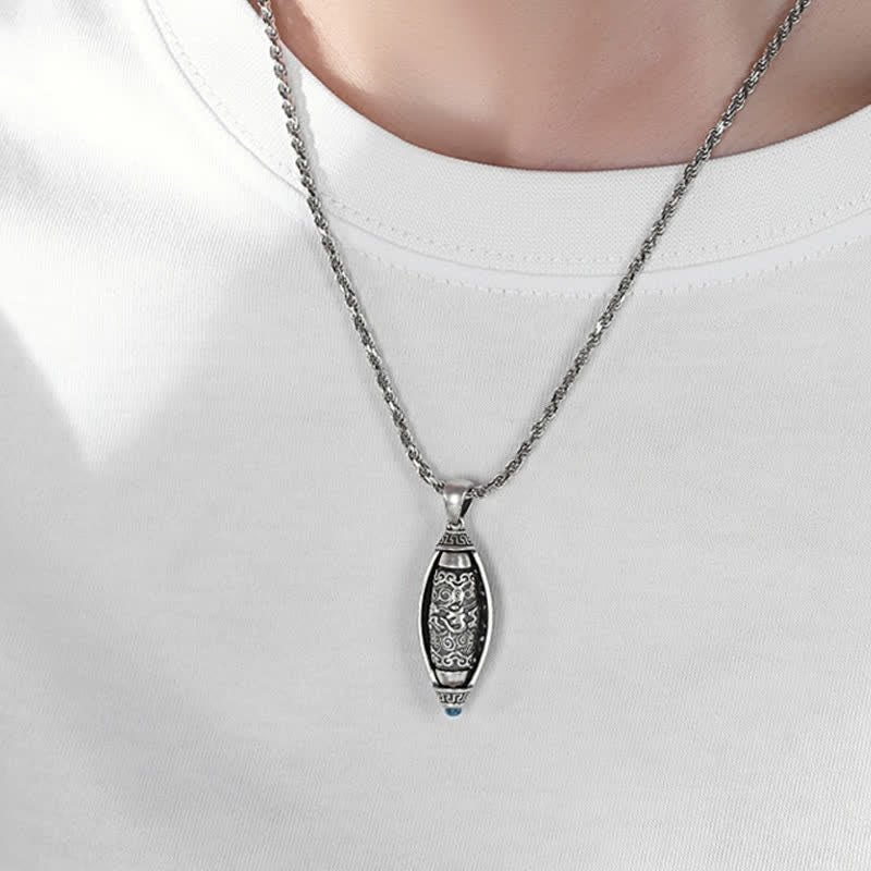 Collana di protezione con ciondolo girevole Buddha Stones Tibet Om Mani Padme Hum - image 3
