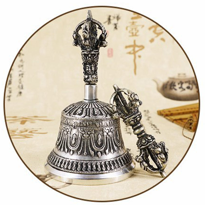 Set di campane per meditazione tibetane Buddha Stones e decorazioni in rame Vajra Dorje - image 24