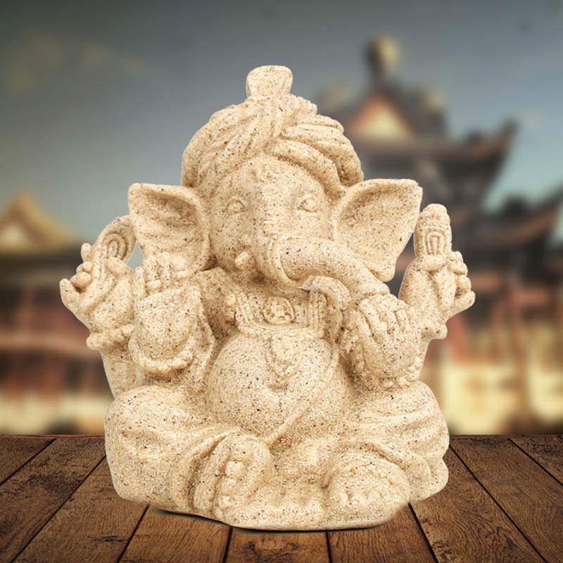 Statua dell'elefante Ganesh Ganpati Trasformazione Decorazione della casa - Bianco - image 8