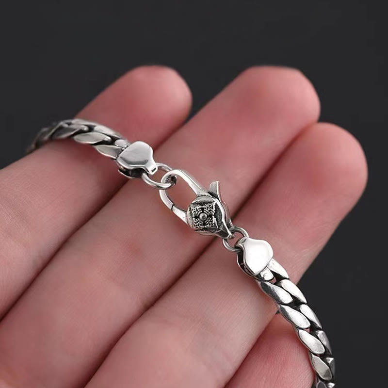 Buddha Stones Doppio Dorje Vajra Forza Punk Catena di Rame Bracciale Collana