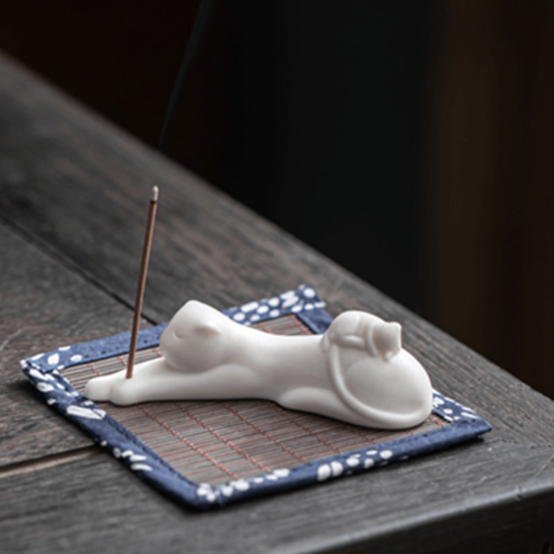 Decorazione per bruciatore di incenso in ceramica con gatto e panda, per benedizione - image 15