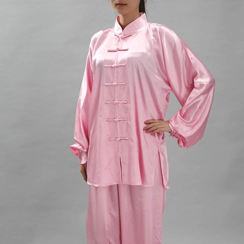 Buddha Stones Modello semplice Meditazione Preghiera Spirituale Zen Tai Chi Qigong Pratica Set di abbigliamento unisex - Rosa chiaro - 2XL- ADATTO A US/ UK/AU/ EU- XL - image 18