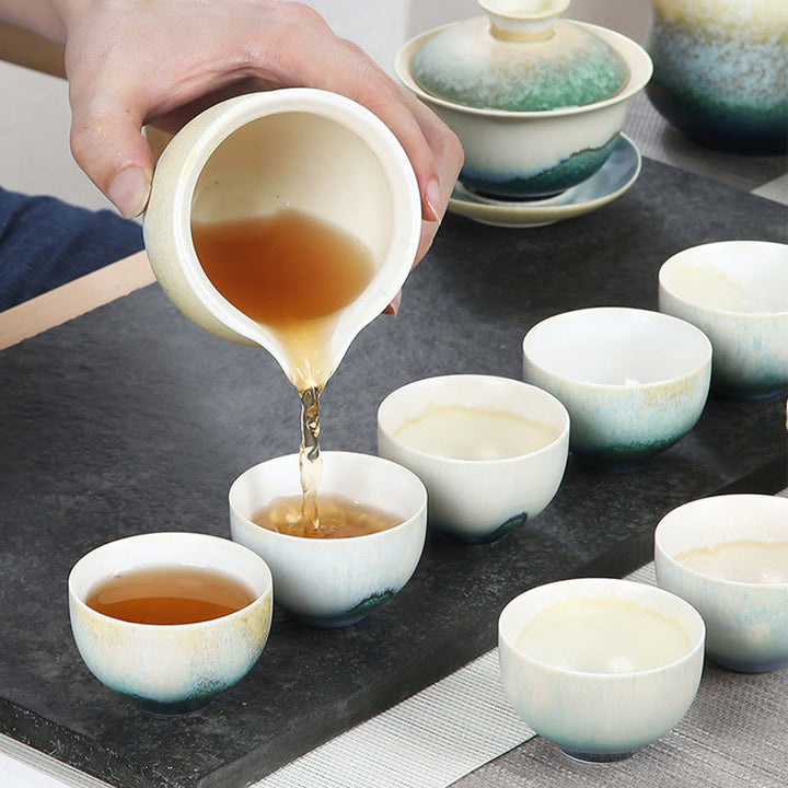 Buddha Stones Tazza da tè in ceramica verde creativa Tazze da tè Kung Fu