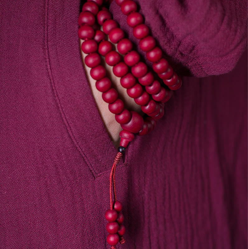 Buddha Stones 108 Mala Beads Natural Abelia Biflora Braccialetto di protezione in legno