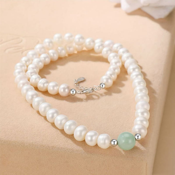 Buddha Stones 925 Sterling Silver Perla Naturale Giada Collana Bracciale Orecchini Guarigione Con Scatola Regalo - image 2