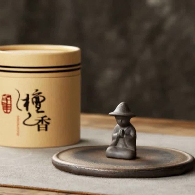 Bruciatore di incenso in ceramica per meditazione e guarigione spirituale di piccole dimensioni